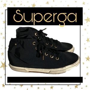 Superga Black Hi-Top Sneakers 9